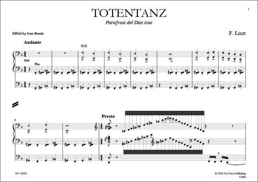 Totentanz, (Paraphrase on Dies irae) S. 525