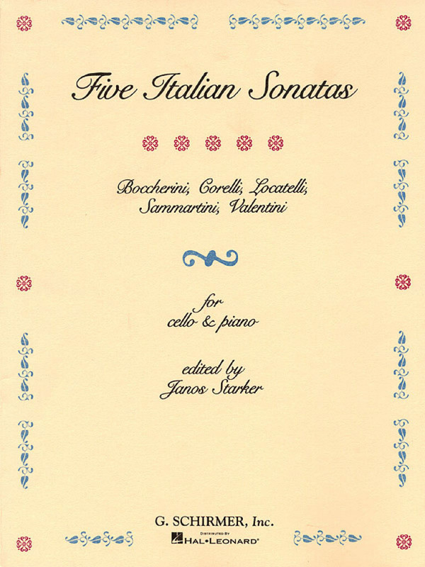 5 Italian Sonatas for violoncello and piano
