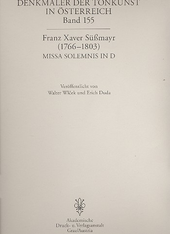 Missa Solemnis in D-Dur für Orchester