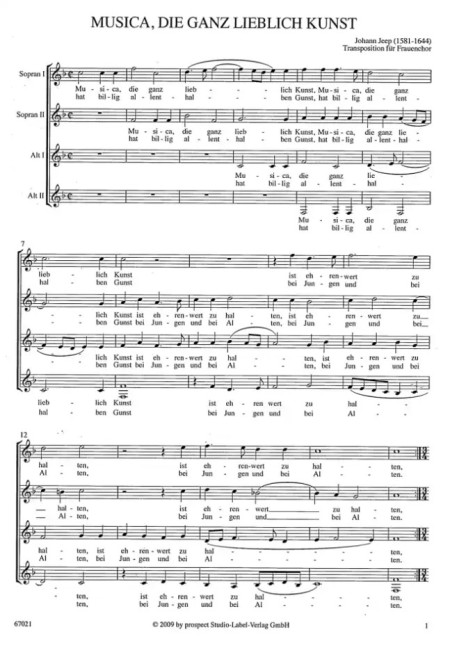 Musica die ganz lieblich Kunst