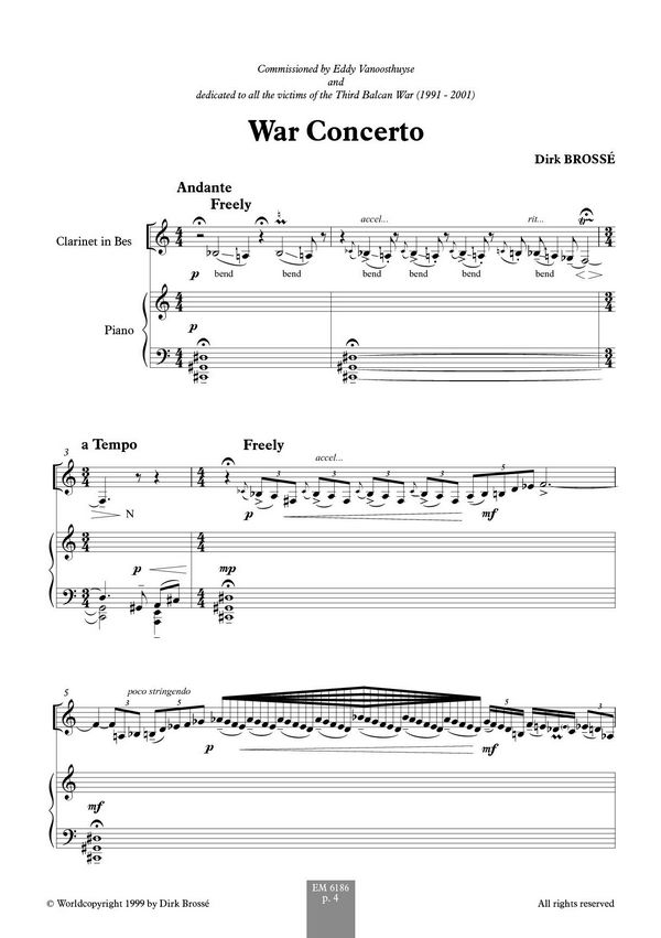 War Concerto for clarinet and orchestra
