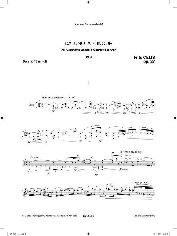 Da Uno a Cinque op.27