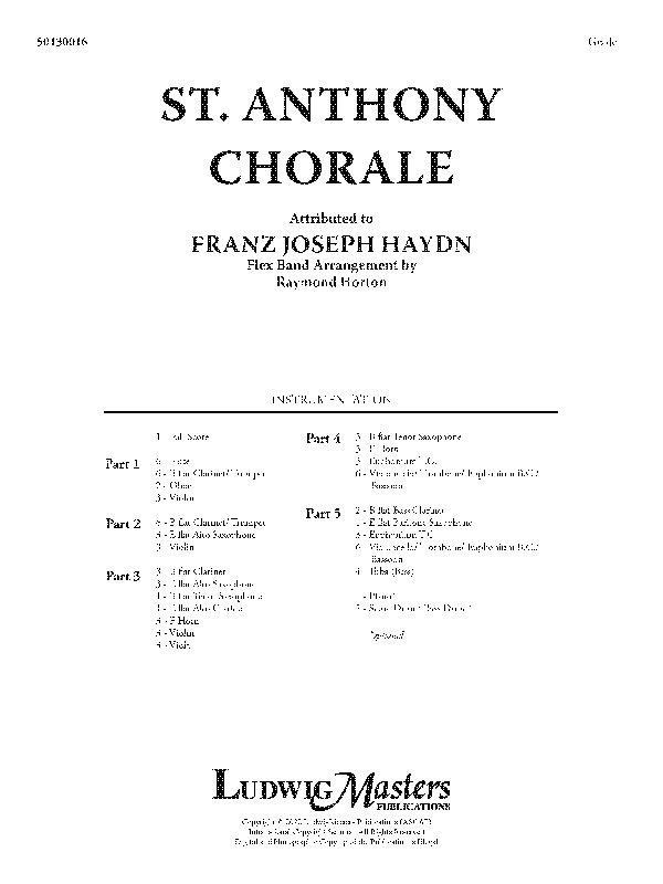 St. Anthony Chorale (flex score)