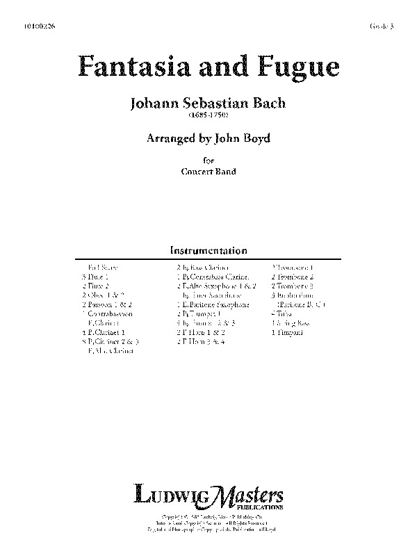 Fantasia and Fugue in G minor (c/b sc)