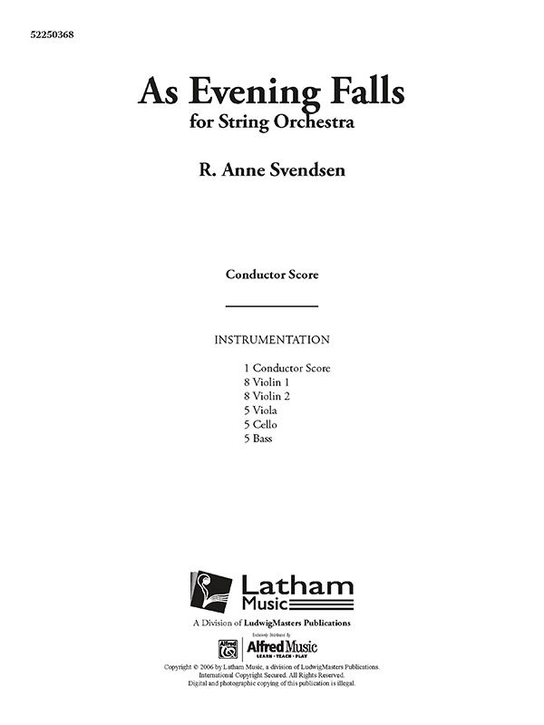 As Evening Falls (f/o sc)