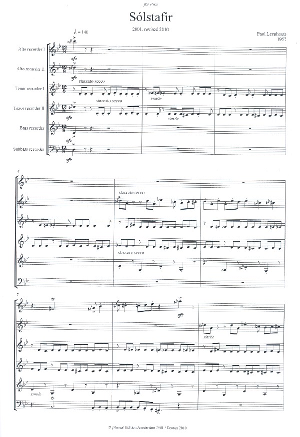 Solstafir for 6 recorders
