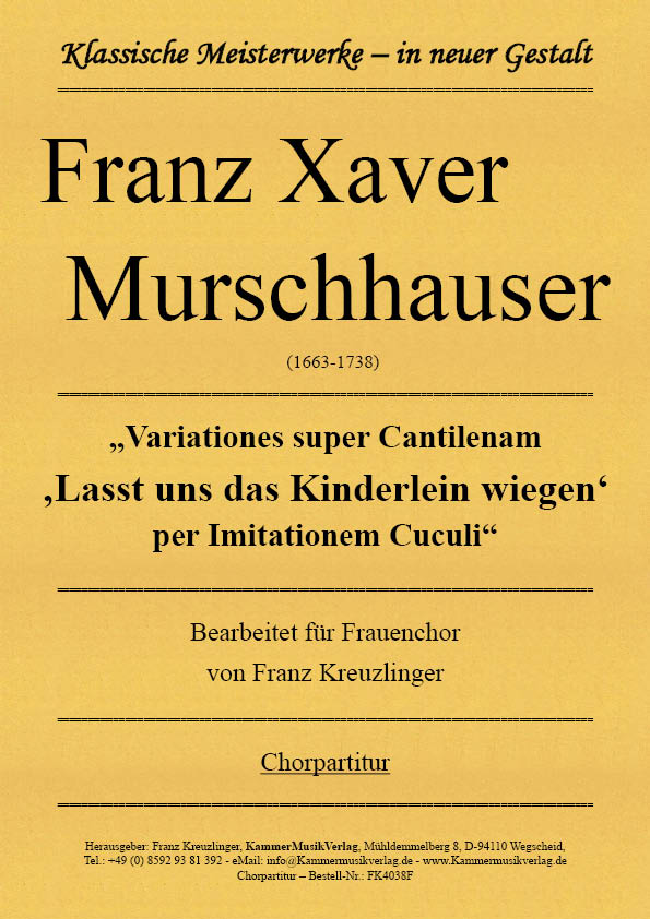 ?Lasst uns das Kinderlein wiegen? für Frauenchor