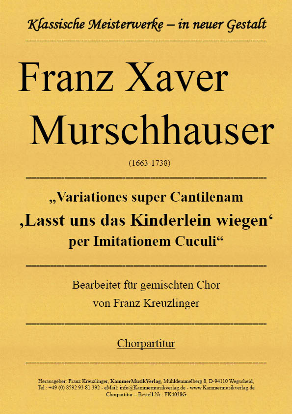 ?Lasst uns das Kinderlein wiegen? für gemischten Chor