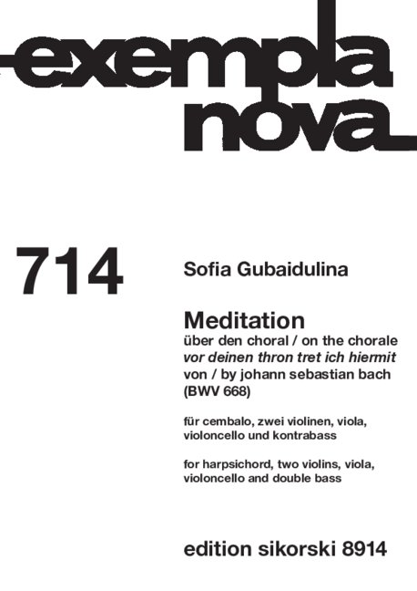 Meditation über einen Choral von J.S. Bach