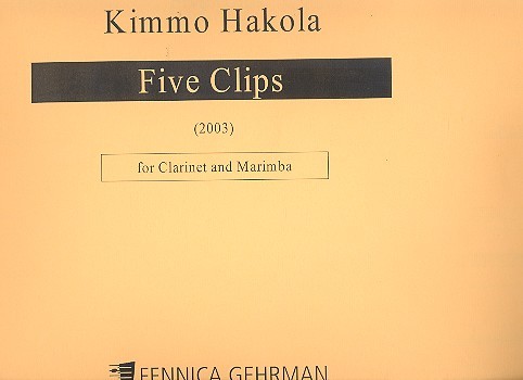 5 Clips for clarinet and marimba
