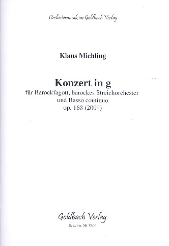 Konzert g-moll op.168 für Barockfagott,