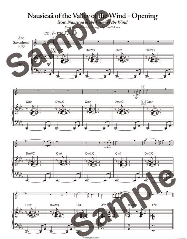 Ghibli Jazz for Alto Saxophone