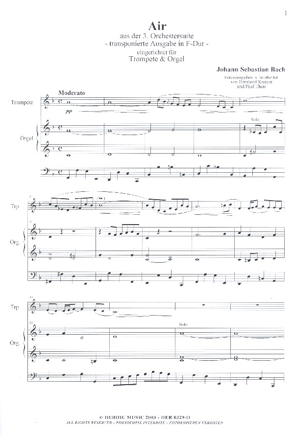 Air BWV1068 (Fassung in F)