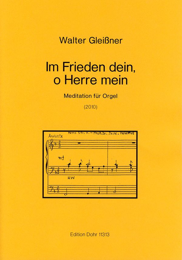 Im Friede dein o Herre mein