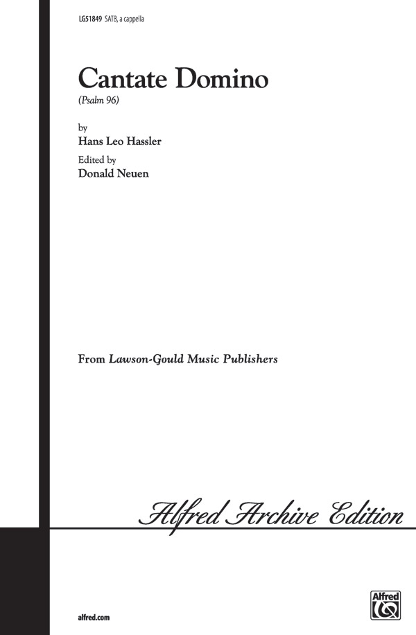 Cantate Domino - Psalm 96 (SATB)