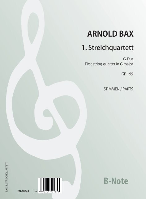 1. Streichquartett G-Dur GP 199 (Stimmen)