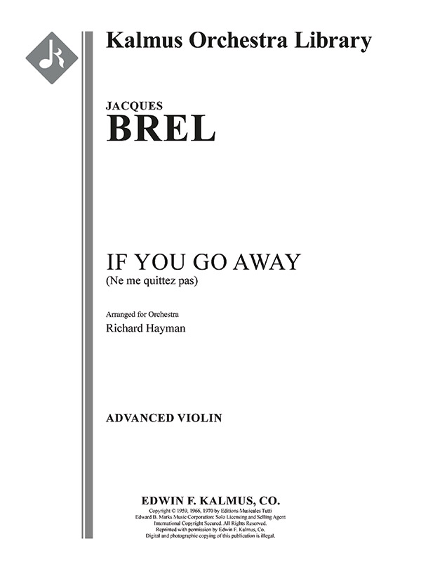 If You Go Away (Ne me quitte pas) VN pt