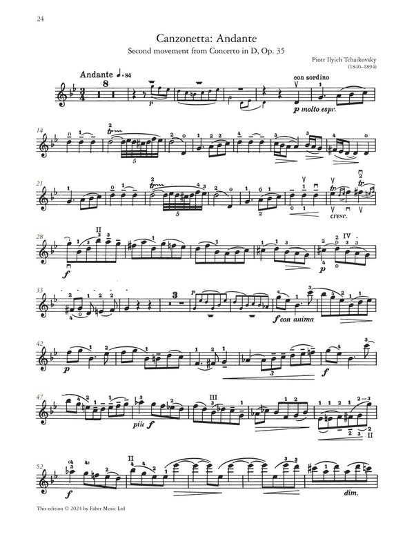 Grade 8 Violin Anthology from 2024