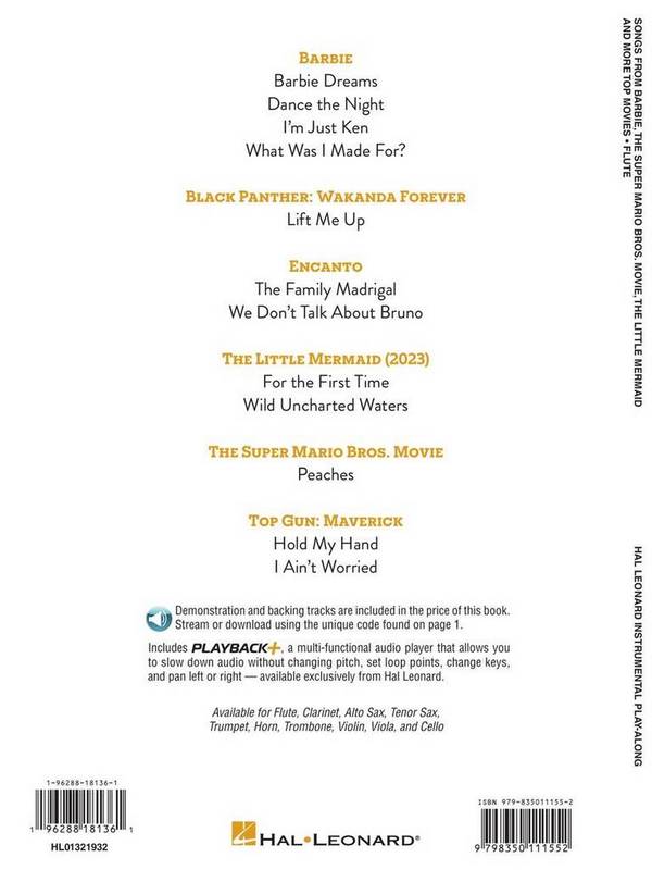Songs from Barbie, The Little Mermaid, The Super Maroi Bros. Movie