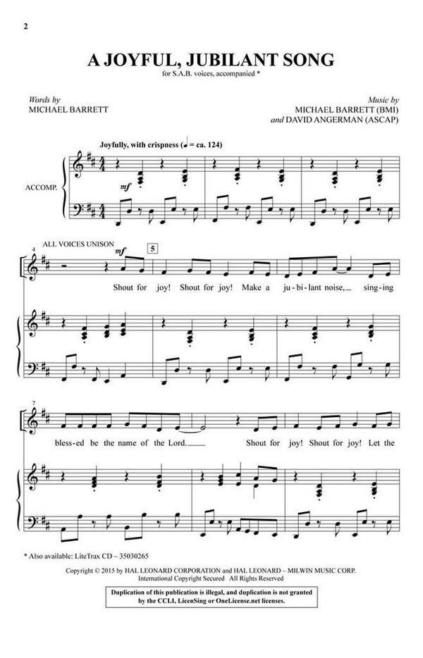 A Joyful, Jubilant Song