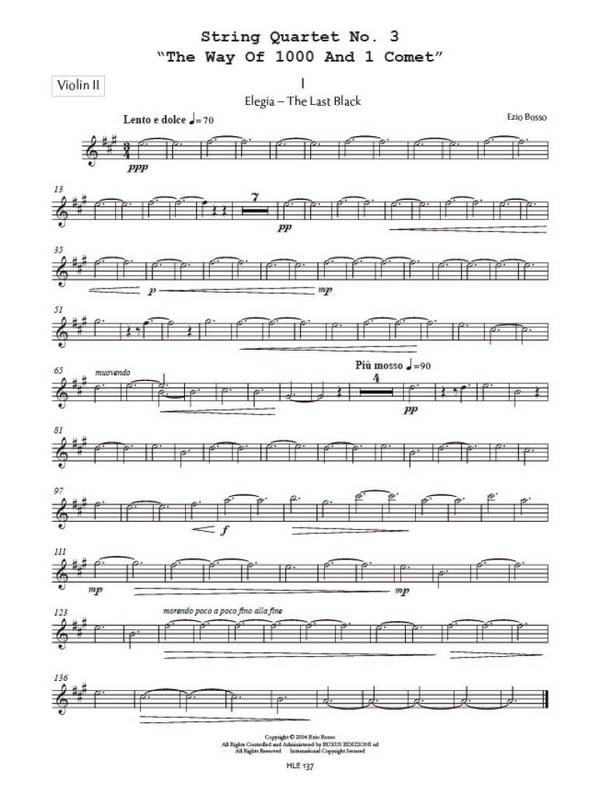 String Quartet No. 3 'The Way Of 1000 And 1 Comet'
