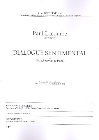 Dialogue Sentimental for flute, bassoon