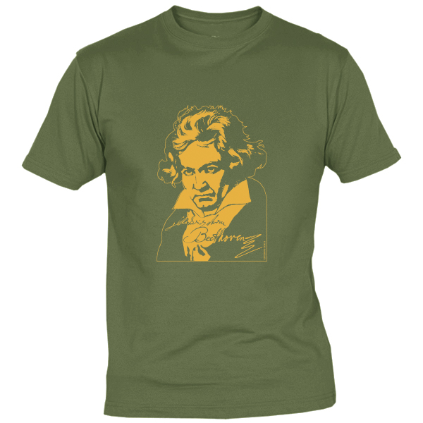 T-Shirt Beethoven grün Größe L
