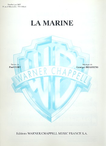 La Marine: pour piano/chant/guitare