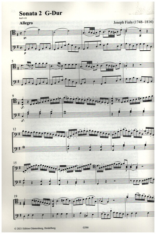 Sonate Nr.2 G-Dur ReiF 4.32