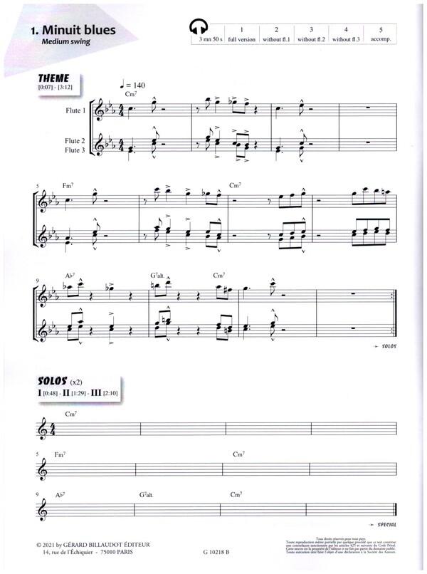 Jazz Flute Music (+Online Audio)