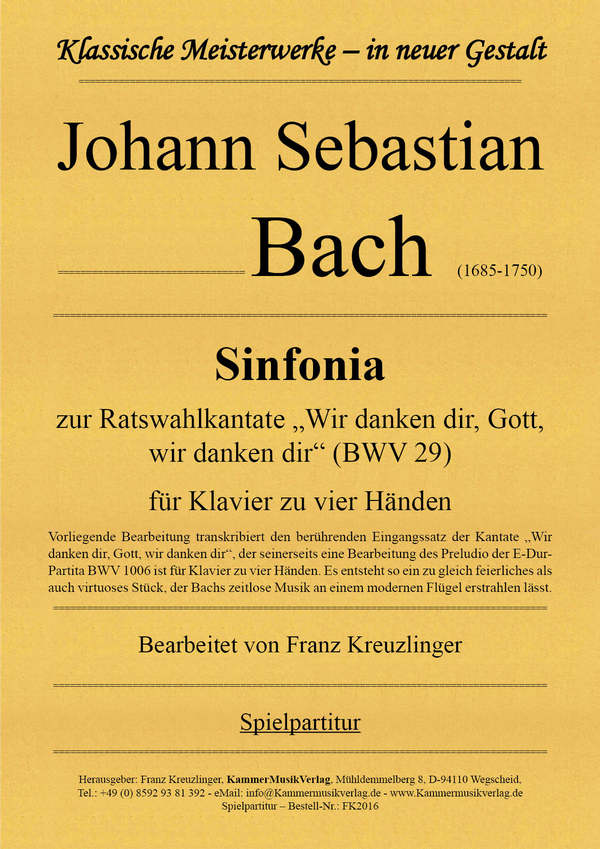 Sinfonia BWV29