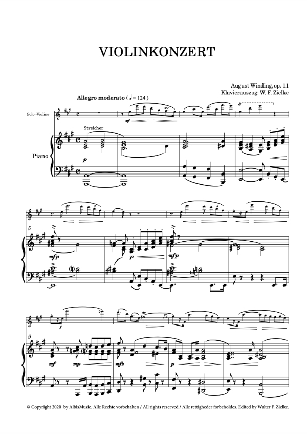 Violinkonzert op.11 für Violine und Orchester