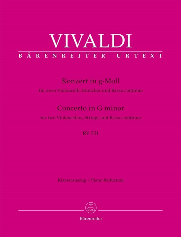 Konzert g-Moll RV531 für 2 Violoncelli, Streicher und Bc