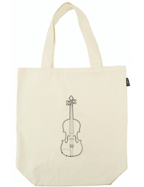 City Shopper Geige schwarz/creme (bestickt) 42 x 40 x 13,5 cm