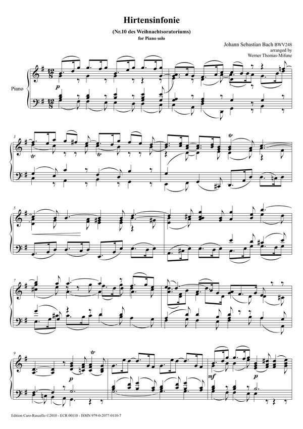 Hirtensinfonie (Nr. 10 des Weihnachtsoratoriums)