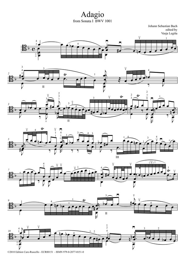 Adagio (Sonata  no.1)   and  Gavotte (Partita no. 3)