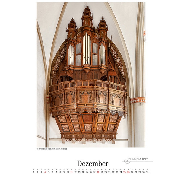 Kalender Die schönsten Orgeln 2022