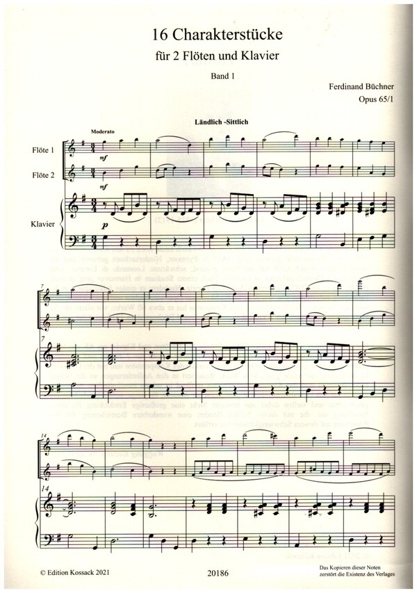 16 leichte Charakterstücke op.65 Band 1 (Nr.1-8)