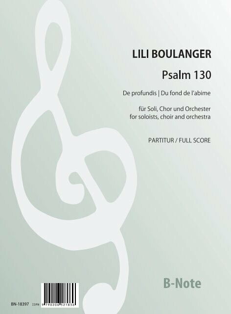 Psalm 130 ? Du fond de l?Abime (De profundis) für Chor und Orchester (Partitur)