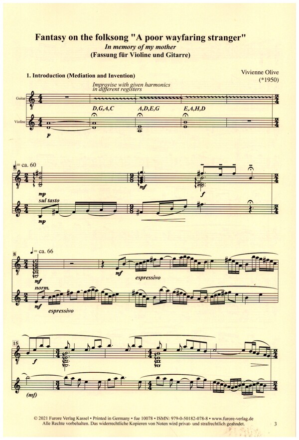 Fantasy on the folk song "A poor wayfaring stranger"