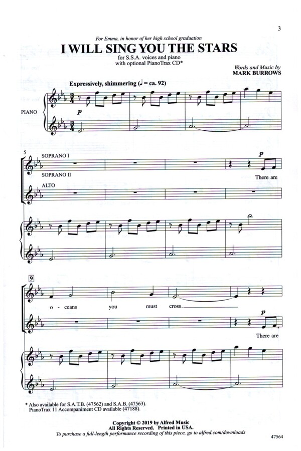 I will sing you the Stars