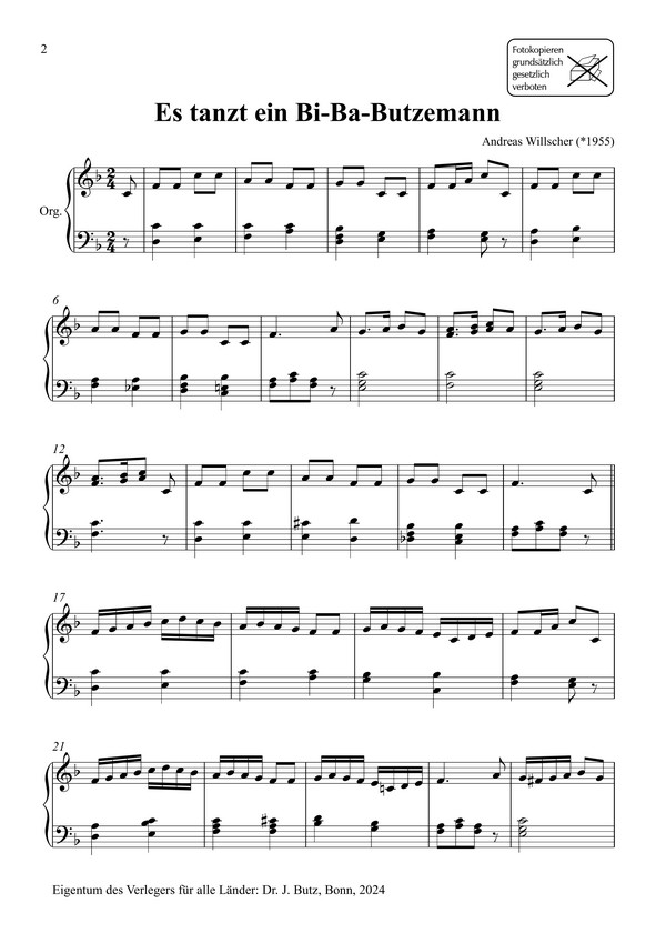 Es tanzt ein Bi-Ba-Butzemann - Variationen über 12 Kinderlieder
