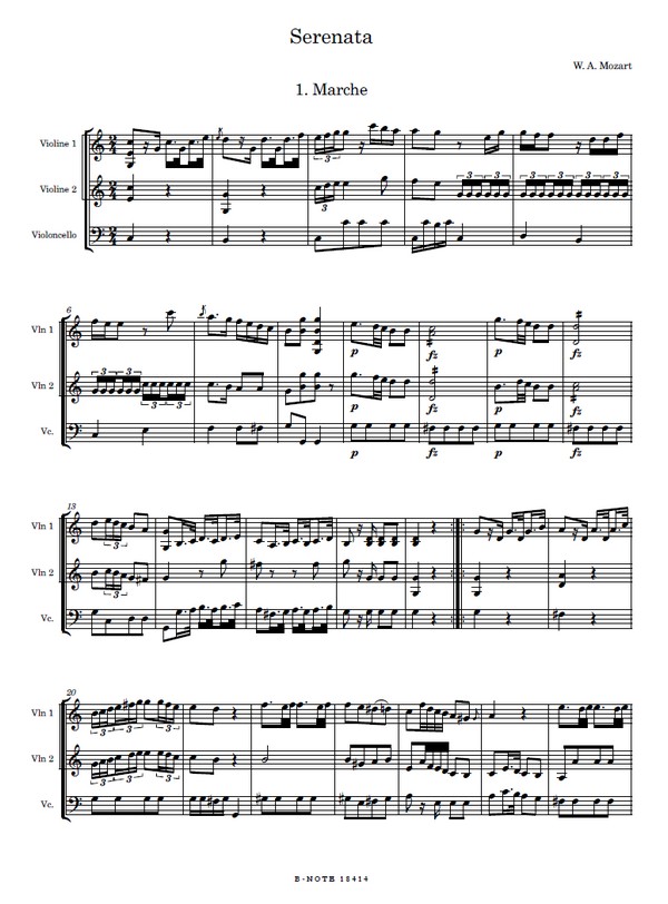 Ganz kleine Nachtmusik - Serenata C-Dur KV 648