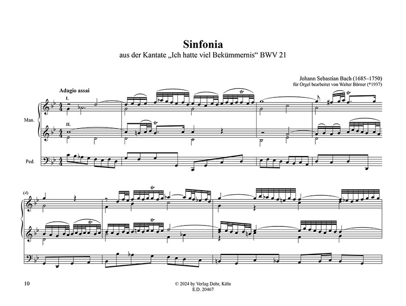 4 Sinfonias aus Kantaten  