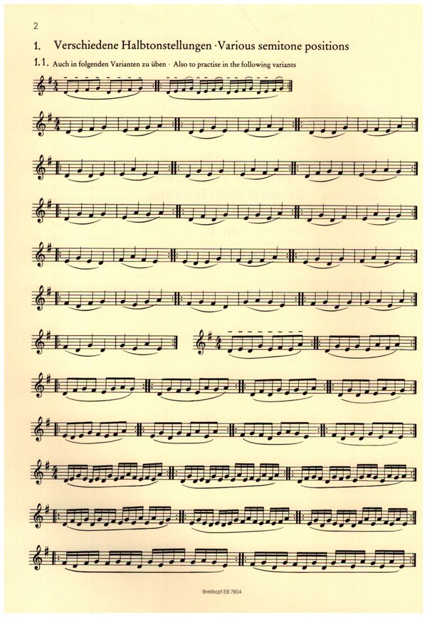 Ausgewählte Violinstudien Band 1 und Band 2