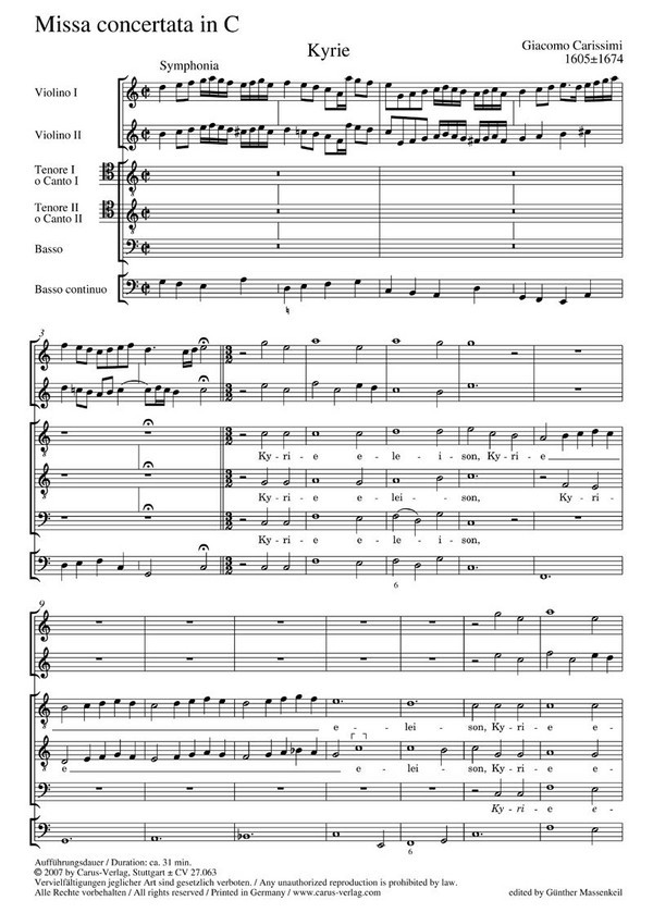 Missa concertata in C für Soli,