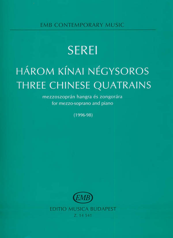 3 Chinese Quatrains for mezzo-soprano