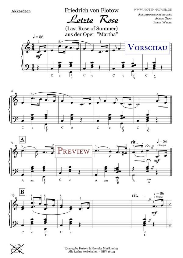 Letzte Rose (Last Rose of Summer)