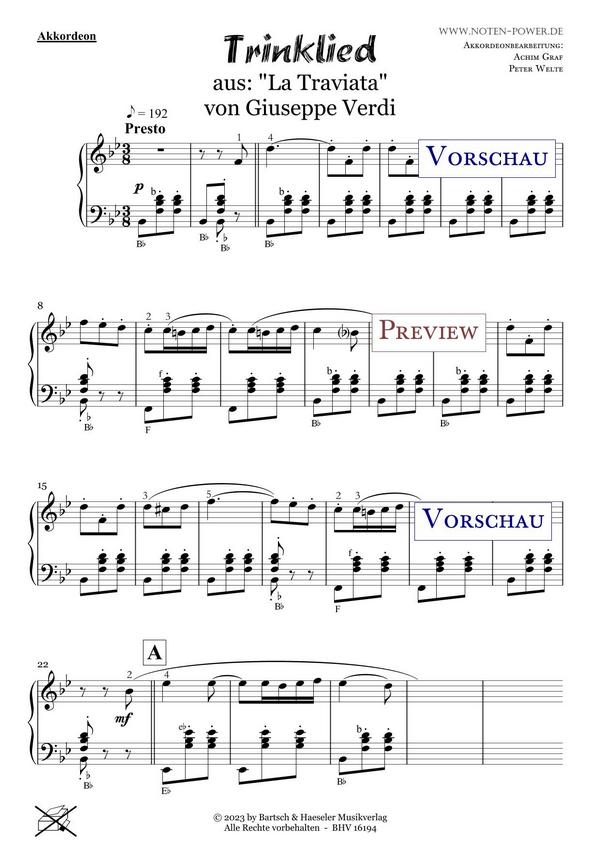Trinklied (aus der Oper "La Traviata")