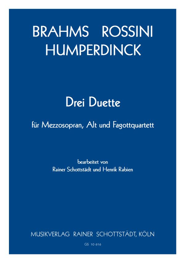 Die Schwestern (aus 3 Duette, s. Humperdinck und Rossini), arr. R.Schottstädt